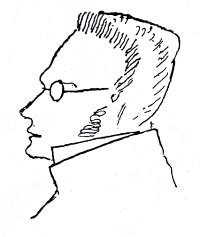 A sketch of Max Stirner made by Friedrich Engels for John henry mackay.