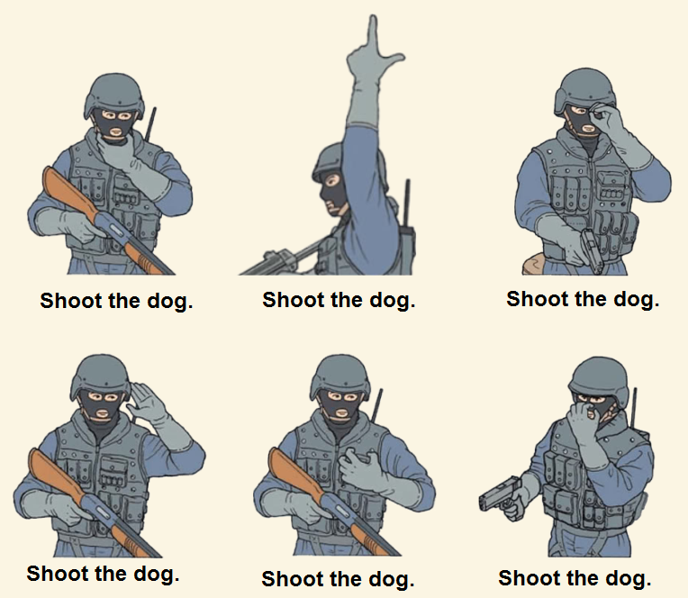 SWAT hand signals